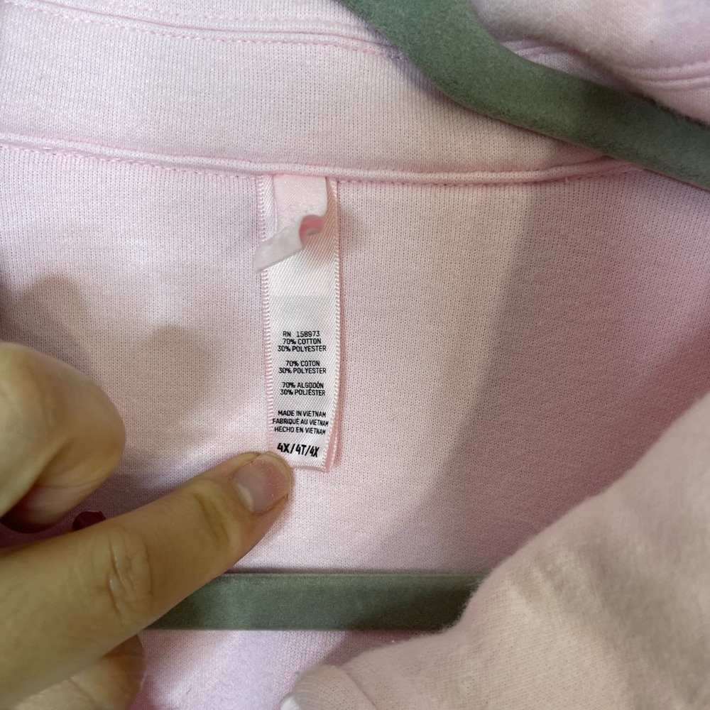 Skims Cotton Fleece Zip Up Shirt Jacket in Cherry Blossom size 4X Lounge Cozy - Picture 6 of 10